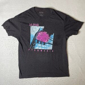 Def Leppard Pyromania Band T Shirt Dark Gray‎ Graphic Tee Mens Large
